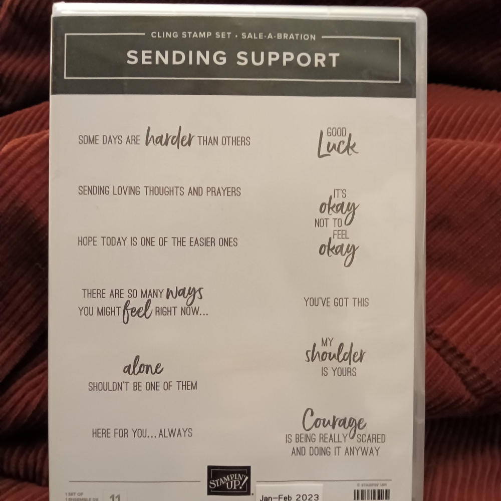 Stampin' Up! NEW Sending Support Cling Stamp Set